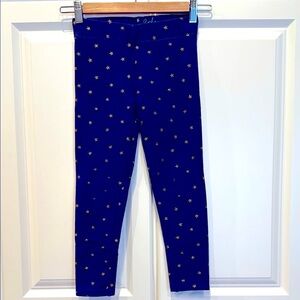 Boden Kids Navy Star Print Cotton Stretchy Fall Leggings